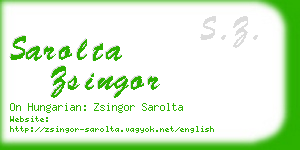 sarolta zsingor business card